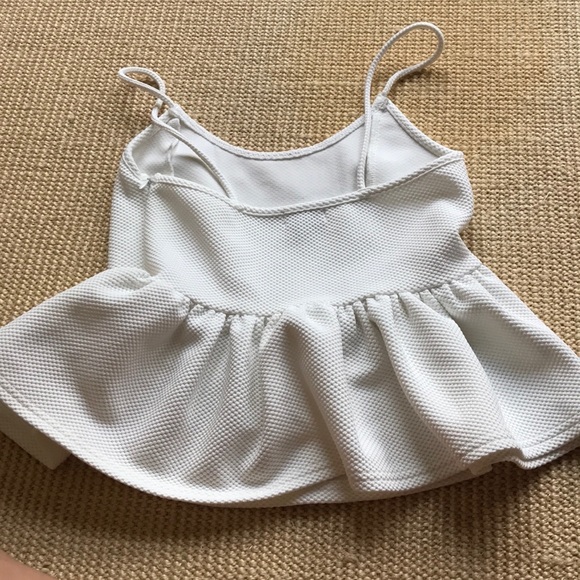 White Peplum Top - Picture 2 of 3